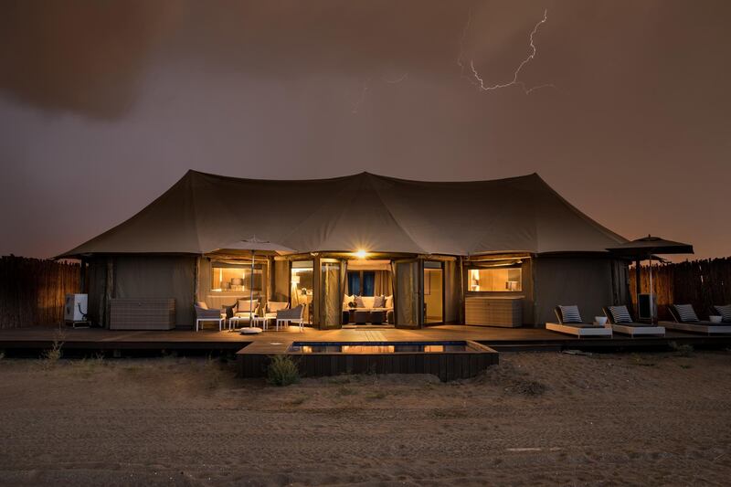 Kingfisher Lodge has 25 tented rooms. Sharjah Collection By Mantis