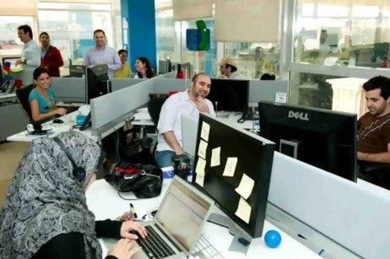 Google is increasingly catering to the Arab speakers. Above, the search giant's office in Dubai. Courtesy Google