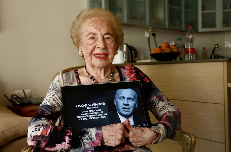 Mimi Reinhardt was the secretary of Oskar Schindler, a German industrialist who saved the lives of hundreds of Jews during the Nazi Holocaust. AFP.