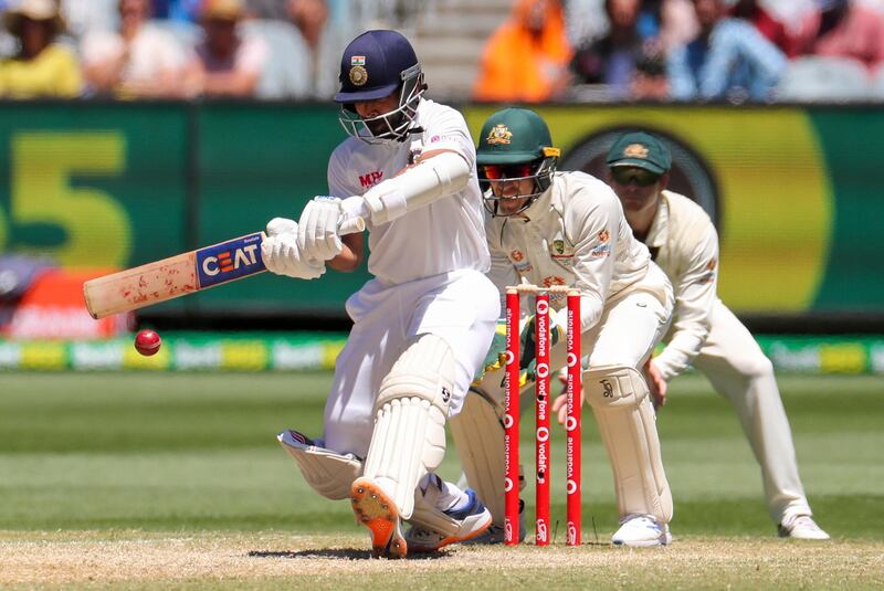 India captain Ajinkya Rahane hit the winning runs in the second Test against Australia at the Melbourne Cricket Ground. The tourists won by eight wickets to level the series at 1-1. AP