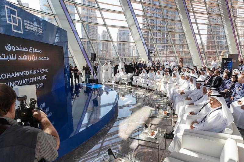DUBAI, UNITED ARAB EMIRATES. 17 DECEMBER 2018. Launch of the Mohammed Bin Rashid Innovation Fund at the Dubai Opera. (Photo: Antonie Robertson/The National) Journalist: Sarmad Khan. Section: Business.