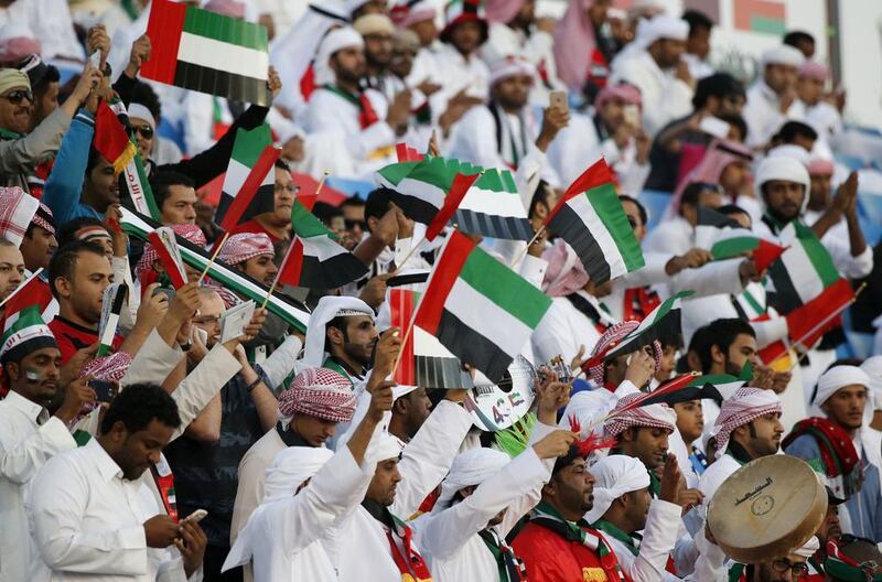 Emirati fans cheer on their side. AFP