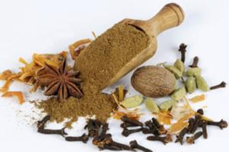 The spices in garam masala vary by region and household.