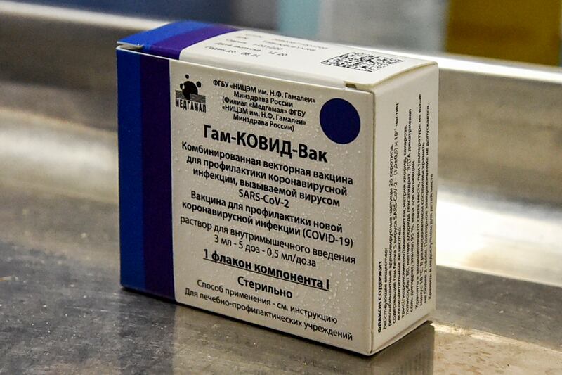 A pack of Russia's Sputnik V vaccine for Covid-19. AFP