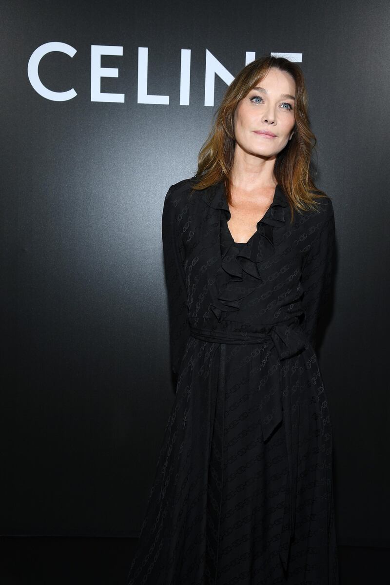 Carla Bruni attends the Celine show as part of Paris Fashion Week on September 27, 2019. Getty Images