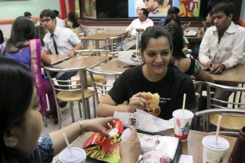 McDonald's has invested 3 billion rupees (Dh240 million) in India this year to add 50 outlets to the 200 operating.Pankaj Nangia / Bloomberg News