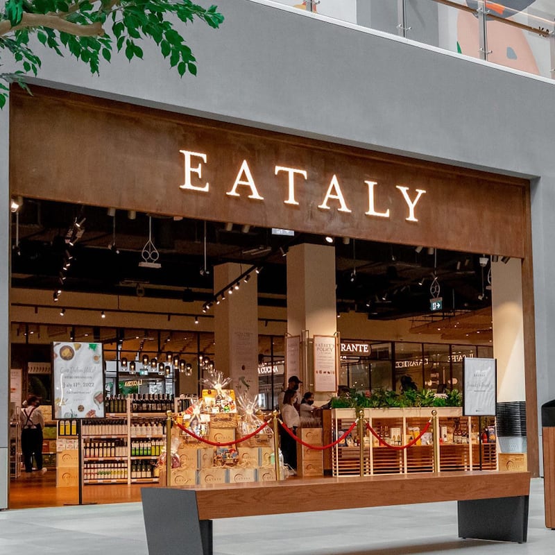 Eataly offers Italian ingredients to buy and dishes to order at Dubai Hills Mall. Photo: Instagram / eatalyarabia