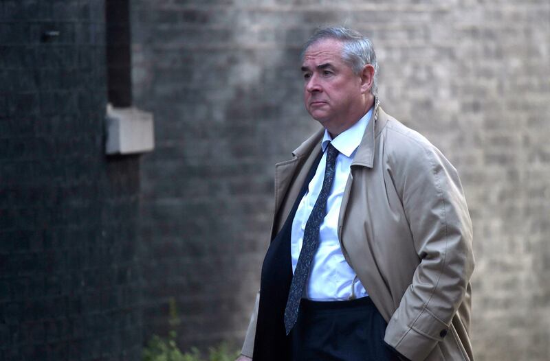 LONDON, ENGLAND - SEPTEMBER 10: Attorney General Geoffrey Cox arrives at 10 Downing Street for a cabinet meeting on September 10, 2019 in London, England. Parliament has now been suspended for five weeks. Boris Johnson's vote to call an early election in October was defeated in the Commons for a second time. (Photo by Peter Summers/Getty Images)