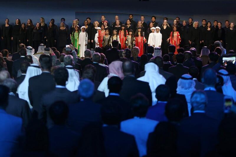 The opening ceremony for Abu Dhabi Sustainability Week. Delores Johnson / The National