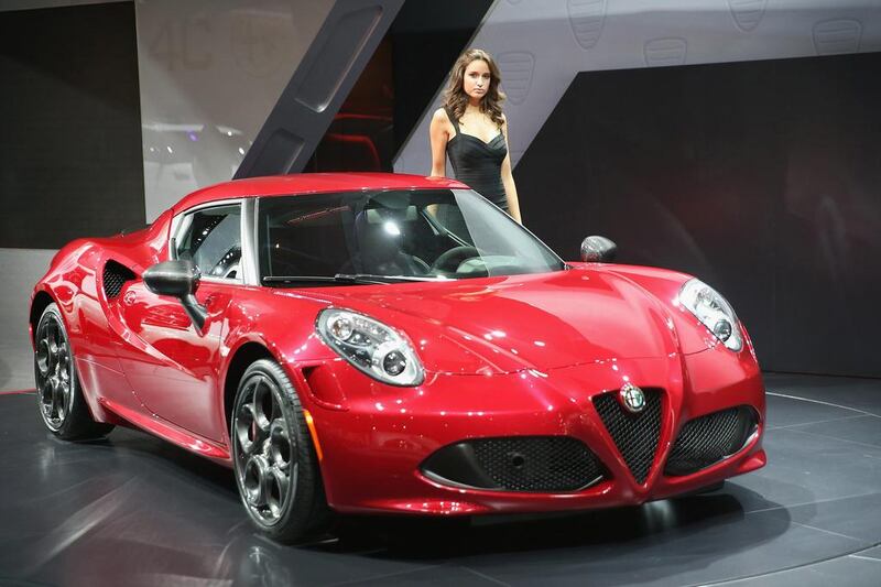 The new Alfa Romeo 4C coupe at the North American International Auto Show in Detroit. Scott Olson / Getty Images / AFP