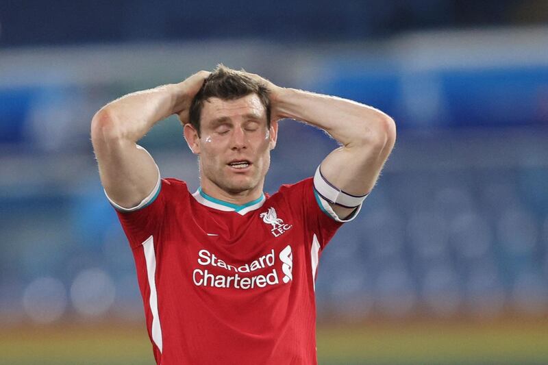 James Milner - 6. The 35-year-old was fully committed against his former club. His leadership showed when he rollocked the defence for switching off. He tired towards the end. AFP