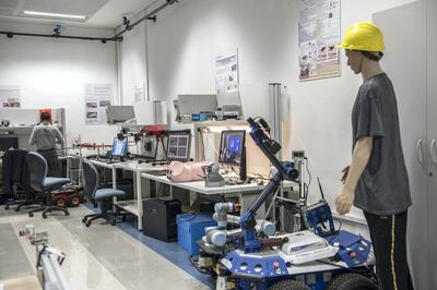 Robotics Lab at Khalifa University of Science, Technology and Research, in Abu Dhabi, United Arab Emirates on 6 February 2018, Vidhyaa for The National