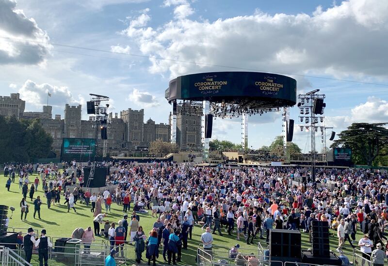 Guests started to gather at Windsor Castle eight hours before the Coronation Concert began. PA