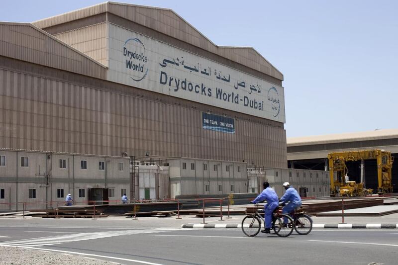 Drydocks World, the Middle East’s largest shipbuilder, found itself in trouble in August 2011 when it defaulted on a payment of US$2.2 billion. Razan Alzayani / The National