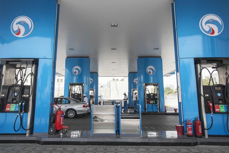 Moody’s has estimated that the UAE’s removal of fuel subsidies has added 0.7 per cent to the Emirate’s overall GDP. Mona Al Marzooqi / The National