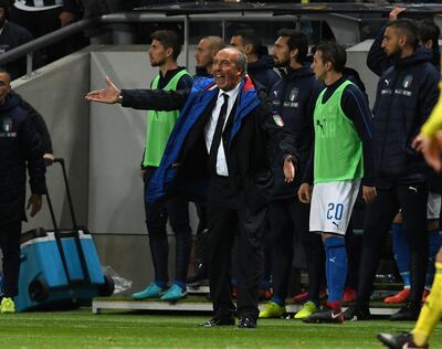 SOLNA, SWEDEN - NOVEMBER 10:  Head coach of Italy Gian Piero Ventura reacts during the  FIFA 2018 World Cup Qualifier Play-Off: First Leg between Sweden and Italy at Friends Arena on November 10, 2017 in Solna,Sweden.  (Photo by Claudio Villa/Getty Images)