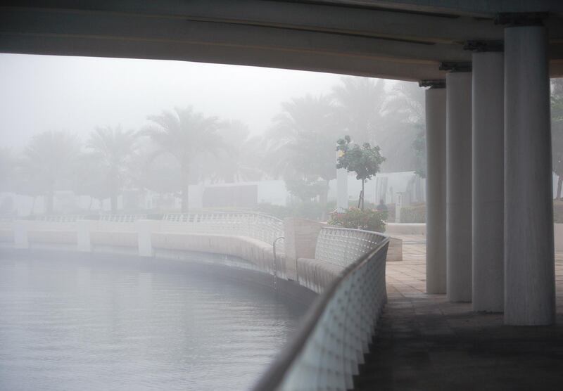 Abu Dhabi, United Arab Emirates, December 6, 2020.   Foggy morning at the Al Raha area.
Victor Besa/The National
Section:  NA
For:  Standalone/Stock Images