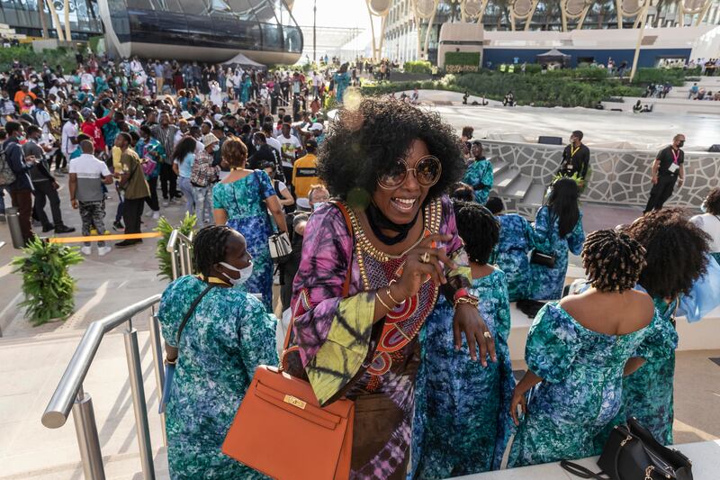 Live music from Sierra Leone performed at Al Wasl Plaza. Antonie Robertson / The National