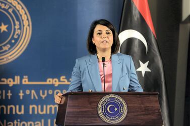 Libya’s Foreign Minister, Najla El Mangoush, in Tripoli this year. Getty