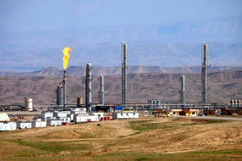 An undated handout photo shows a Dana Gas plant in Iraqi Kurdistan. Privately owned Dana Gas, headquartered in the emirate of Sharjah, failed on October 31, 2012, to repay its five-year sukuk on maturity. The firm has been hit by delays in recovering revenues from operations in Egypt and Iraq's Kurdistan. Yields on some firms' outstanding Islamic bonds, known as sukuk, dropped to fresh record lows as investors continued pouring money into them. Other companies laid plans for new issues of sukuk. REUTERS/Dana Gas/Handout (IRAQ - Tags: BUSINESS ENERGY) NO SALES. NO ARCHIVES. FOR EDITORIAL USE ONLY. NOT FOR SALE FOR MARKETING OR ADVERTISING CAMPAIGNS. THIS IMAGE HAS BEEN SUPPLIED BY A THIRD PARTY. IT IS DISTRIBUTED, EXACTLY AS RECEIVED BY REUTERS, AS A SERVICE TO CLIENTS