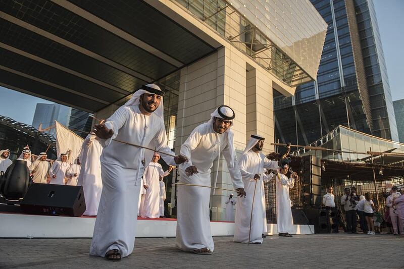 Yola Dance at The Promenade on Al Maryah Island as part of National Day celebrations. Vidhyaa for The National