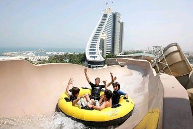 Build it and they will come: in a region with soaring temperatures, tourists are drawn into water parks such as the Wild Wadi in Dubai.
