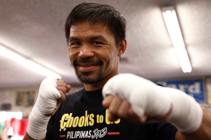 Manny Pacquiao poses for a portrait.