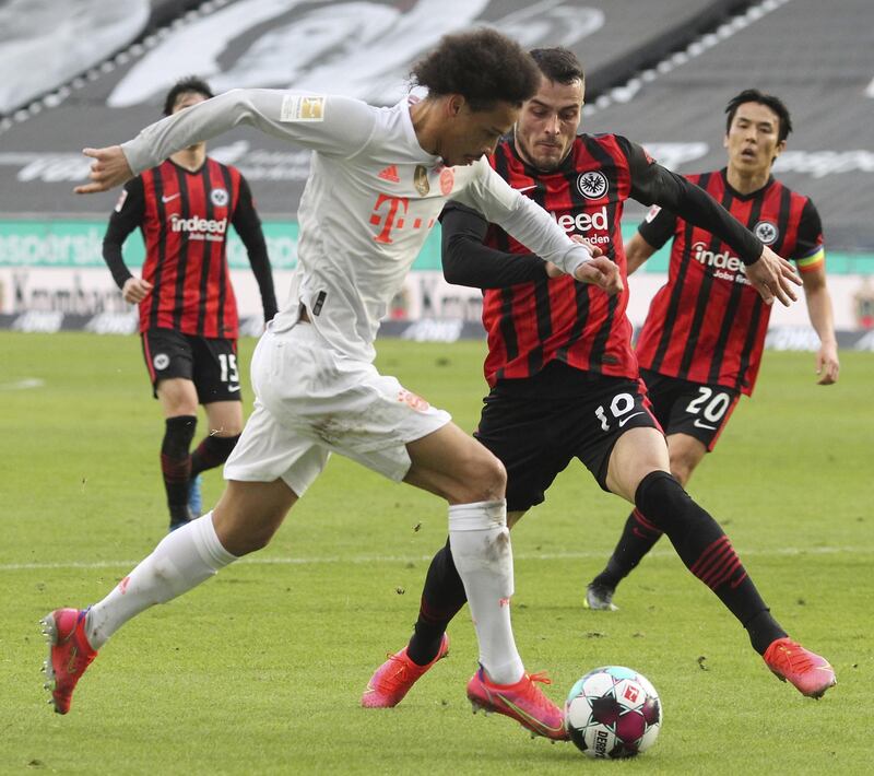 Bayern Munich's Leroy Sane on the attack. Reuters