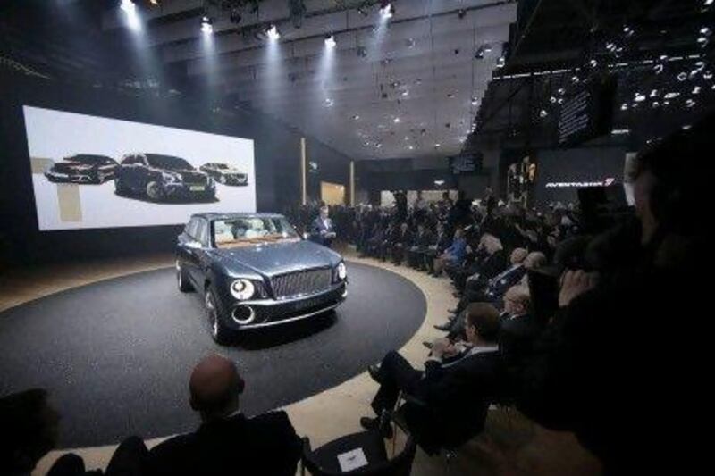 Bentley revealed its long-awaited SUV concept, the EXP 9 F, at the Geneva Motor Show last week and, while the vehicle was undoubtedly the main talking point, most journalists focused on discussing its questionable styling. Jason Alden / Bloomberg