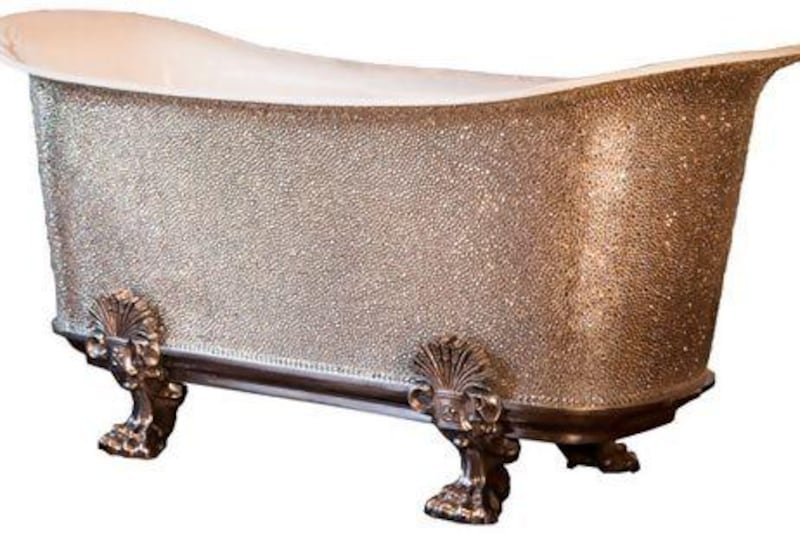 The Swarovski Element Saracen bath from Catchpole and Rye comes studded with 22,000 crystals and can be yours for a mere £150,000. Courtesy Catchpole and Rye