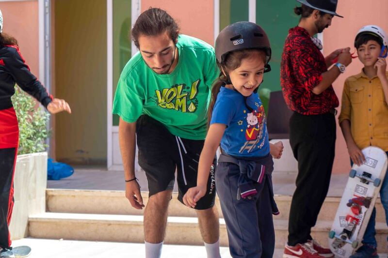 Young people aged between 10 and 25 from refugee camps as well as Syrian, Iraqi, Sudanese and other communities in Jordan come to the park. Photo: 7Hills