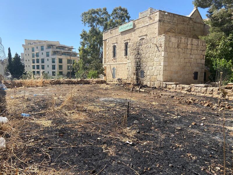 Dar Jacir's urban farm has been burnt to the ground. Photo by Aline Khoury 