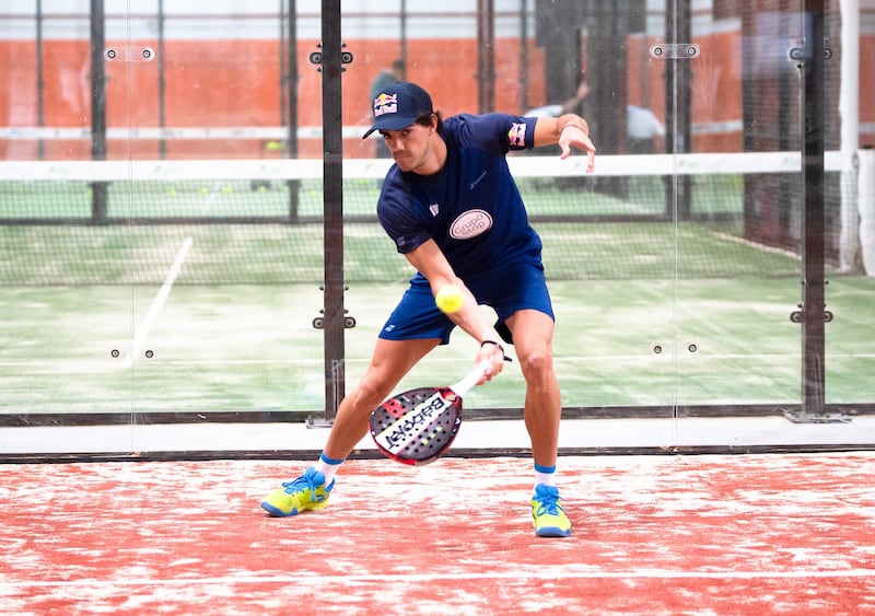 In 2021, the Dubai Fitness Challenge launched the Dubai Padel Cup, with exhibition matches led by world No 1 Juan Lebron Chincoa and nine more of the top 25 male players. Photo: Dubai Padel Cup