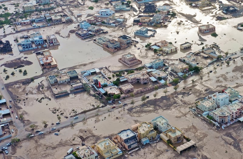 The aftermath of Cyclone Shaheen in Oman's Al Batinah region in October. Haitham Al-Shukairi / AFP