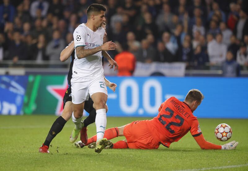 Joao Cancelo – 8. Opened the scoring half-an-hour into the game when he broke free and ran into the box, chested down Foden’s cross and held off Sowah to score. Happy to do his defensive duties, too. EPA