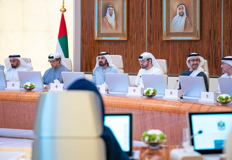 Sheikh Mohammed chairs the latest UAE Cabinet meeting

