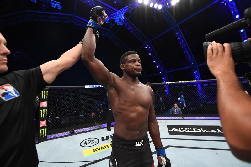 Phillip Hawes celebrates his KO victory over Jacob Malkoun. Getty