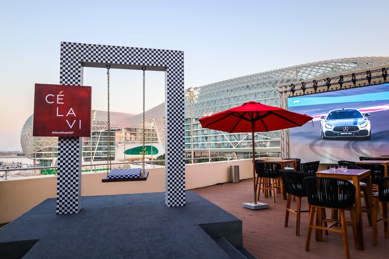 Italian restaurant Ce La Vi will return to Luna Lounge at the Abu Dhabi Grand Prix. Photo: Ce La Vi