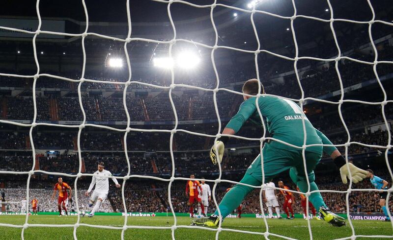 Sergio Ramos puts Real 4-0 up from the penalty spot. Reuters