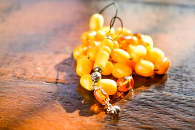 Amber beads are particularly popular with Middle Eastern customers. Courtesy Komboloi NYC