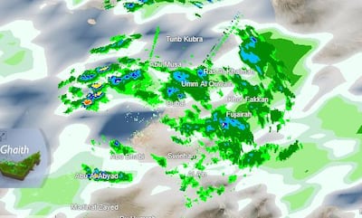 Rainfall around the country on Saturday morning. Courtesy NCM