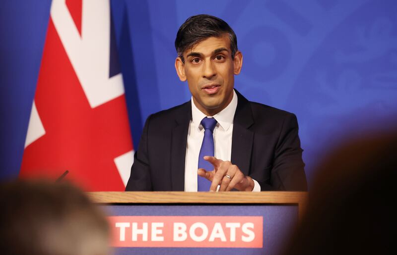 British Prime Minister Rishi Sunak said the revival of the Rwanda scheme would upset some people but was still necessary. EPA