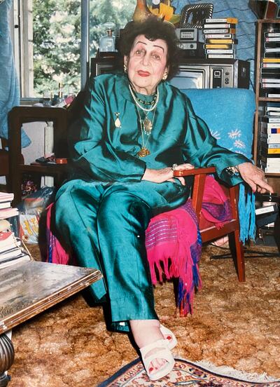 Princess Fahrelnissa Zeid at her home in Amman in the 1990s. Courtesy of Princess Majda Ra'ad