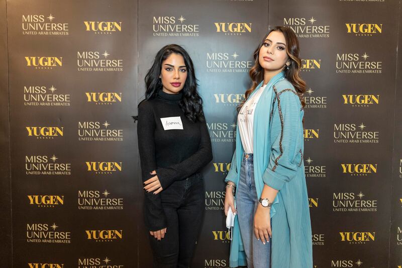 Emirati contenders Aamna Alidi and Aya Albalooshi. The Miss Universe UAE competition is open to citizens and residents between 18 and 28 years of age