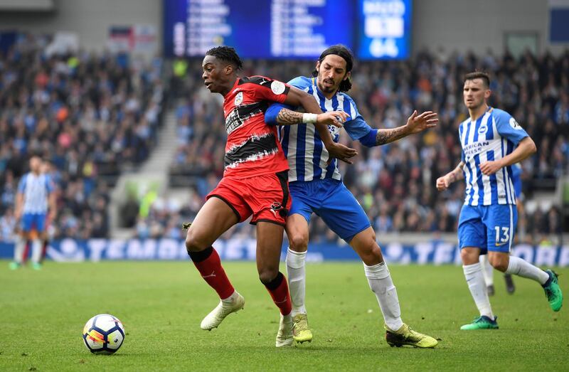 Left-back: Terence Kongolo (Huddersfield) – Produced a solid display as the battle of the promoted clubs finished level with Huddersfield taking a point at Brighton. Tony O'Brien / Reuters