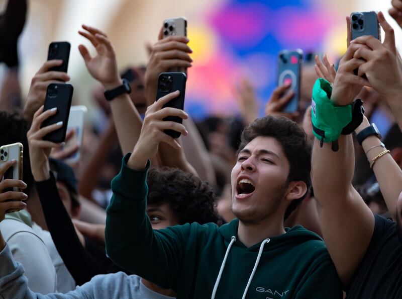 Fans watch Central Cee take to the stage at Etihad Park