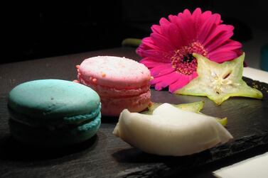 Macarons by Franck Deville are a highlight at the DPA Gift Lounge, in flavours such as fig and onion compote, and goat's cheese and pepper. Courtesy Franck Deville