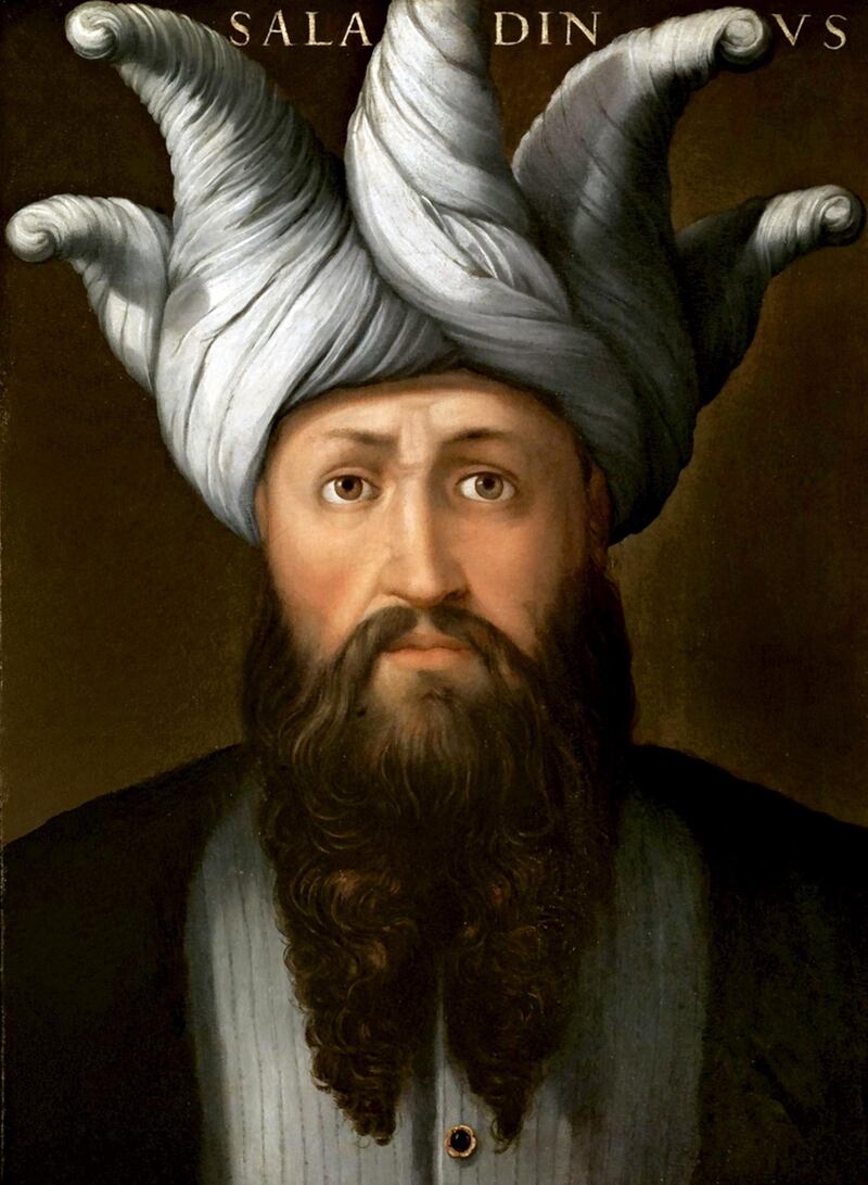 Portrait of Saladin (1560) by Cristofano Dell Altissimo. Saladin (1137 or 1138 ? 1193), known as ?ala? ad-Din Yusuf ibn Ayyub the first sultan of Egypt and Syria and the founder of their Ayyubid dynasty. Saladin led the Muslim opposition to the European Crusaders in the Levant. At the height of his power, his sultanate included Egypt, Syria, Mesopotamia, Hejaz, Yemen and other parts of North Africa. (Photo by: Universal History Archive/Universal Images Group via Getty Images)