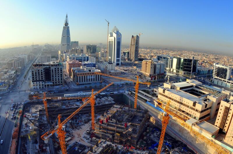  9/6/2010 Saudi Arabia, Riyadh construction in saudi and in the image Faisaliah Tower.  Waseem Obaidi for The National