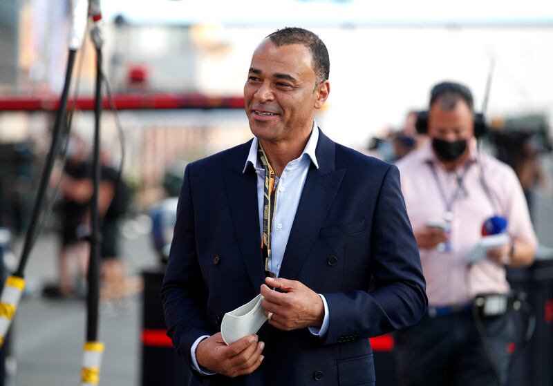 Former Brazil player Cafu at the Qatar GP on Sunday. Reuters